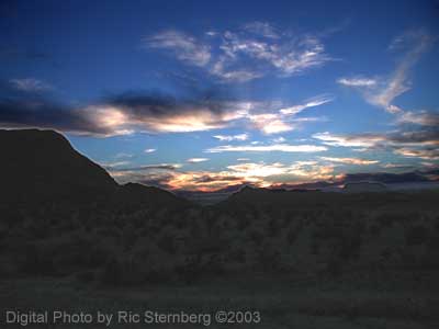Sunset on road to Terlingua