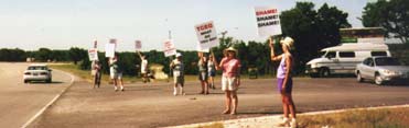 Group picketing 7/17/04.